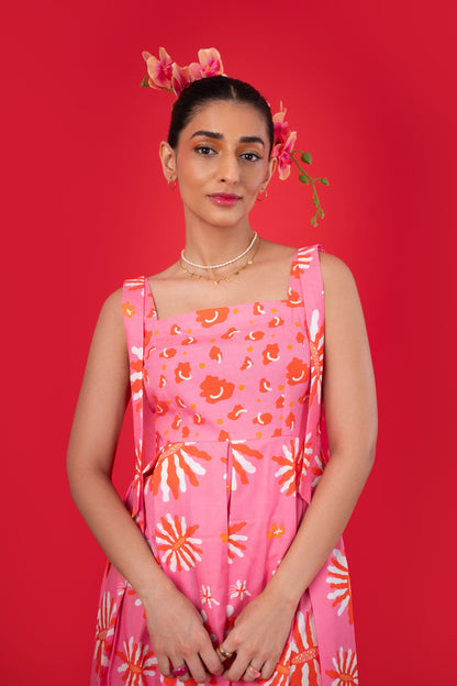 PEONY STRAPPY DRESS