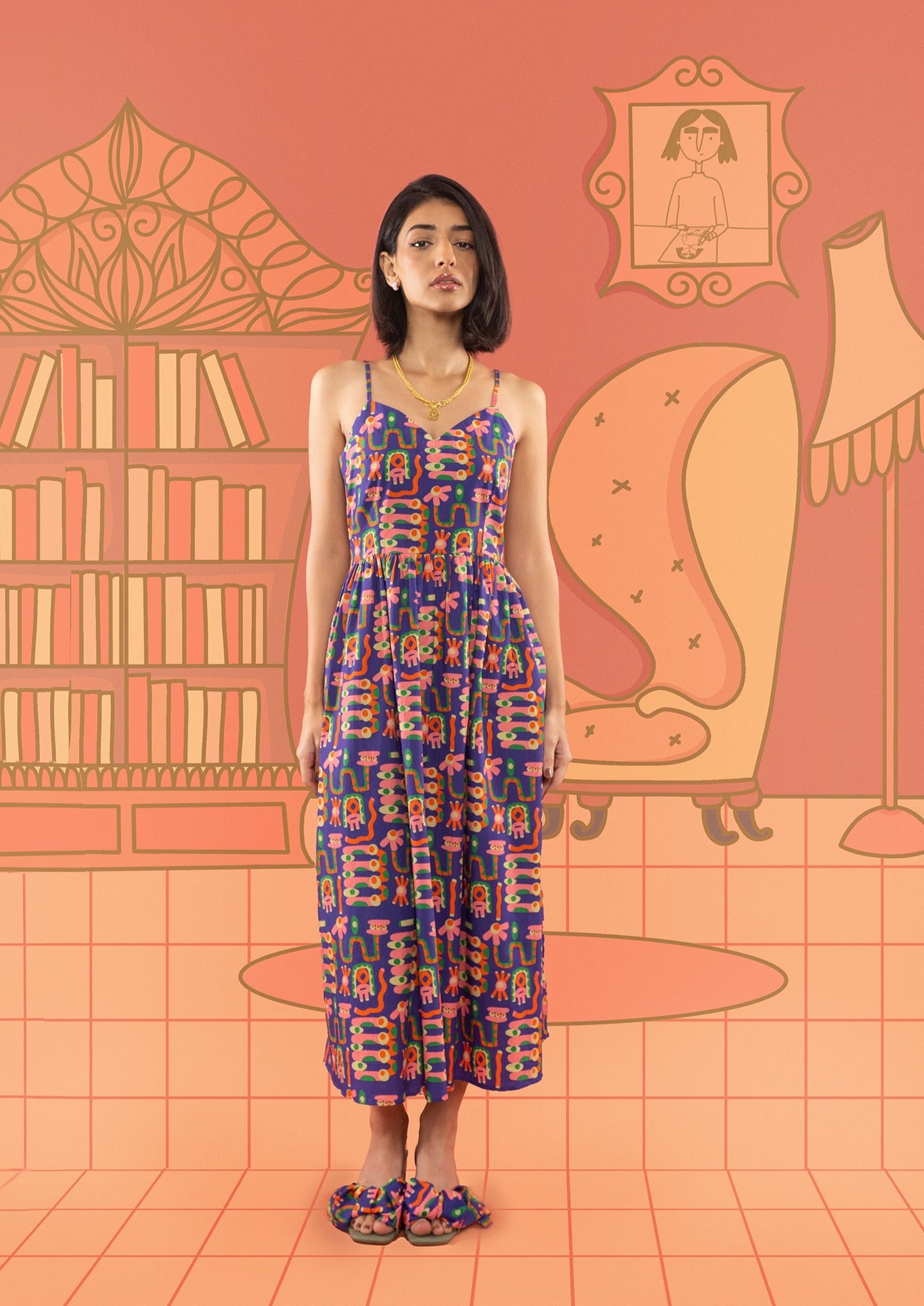 NOODLE MIDI DRESS