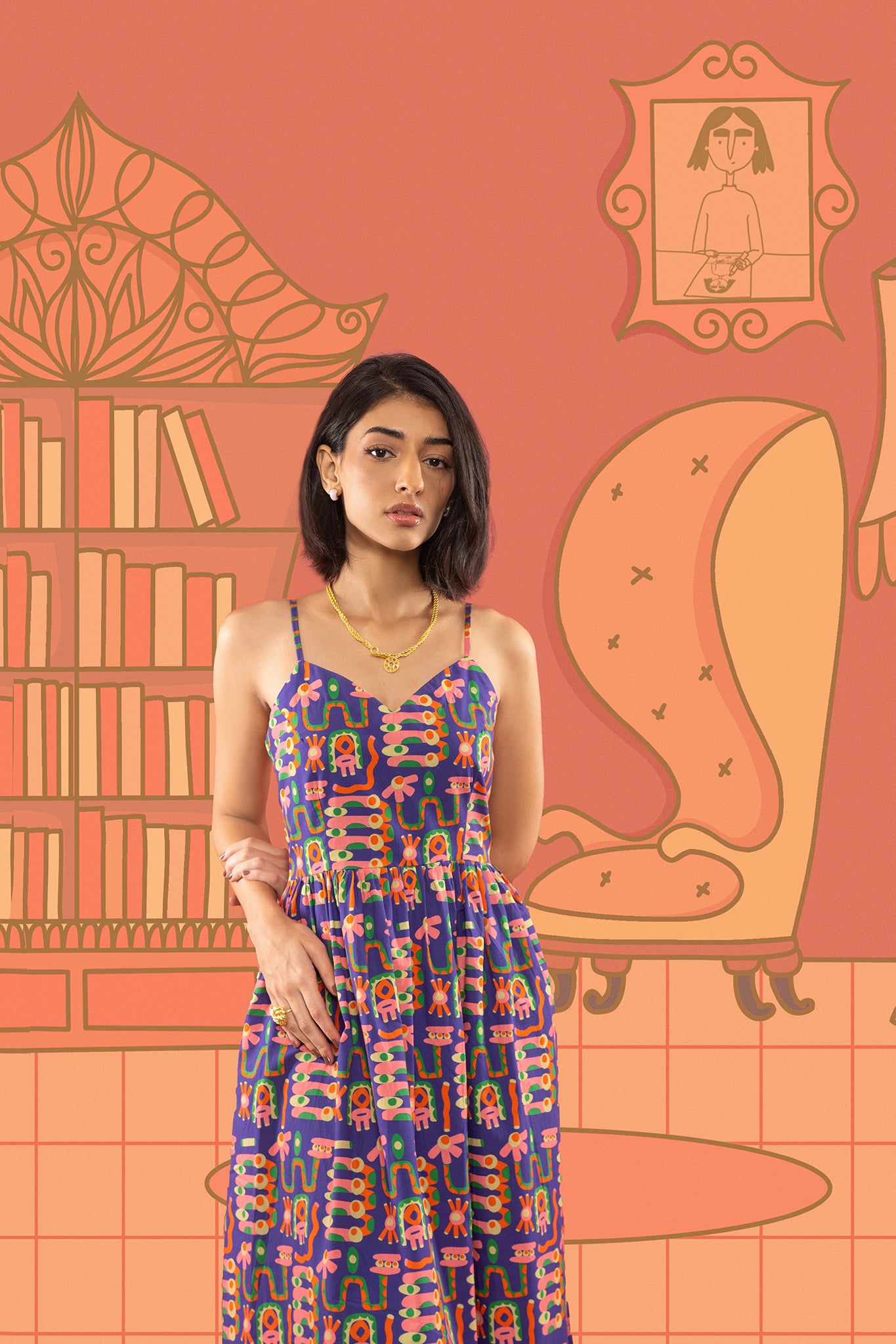 NOODLE MIDI DRESS