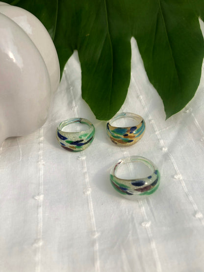 MATCHA GLASS RING