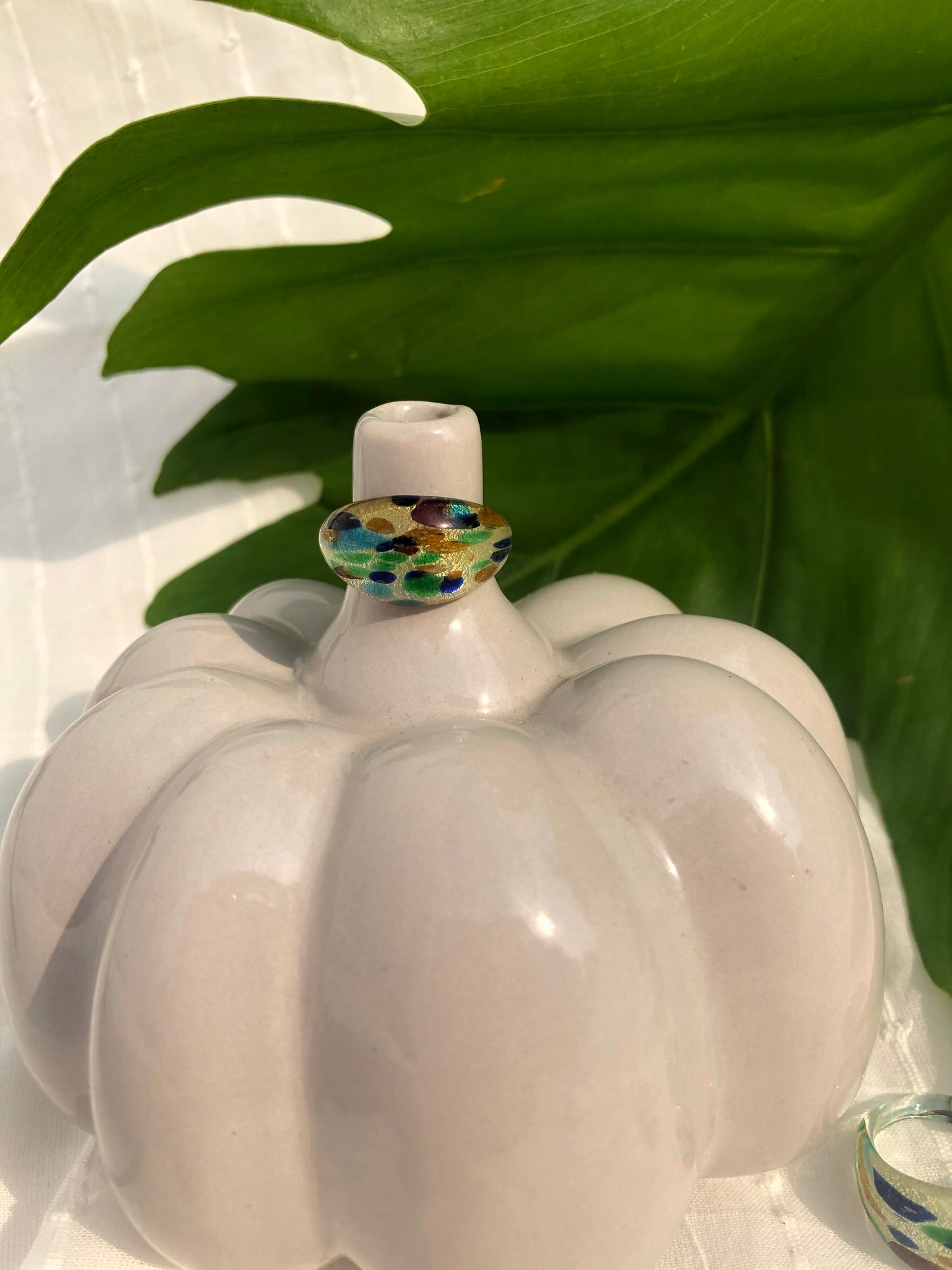 MATCHA GLASS RING