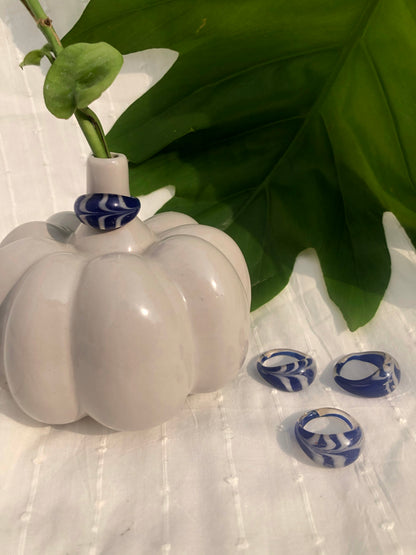 AZURE GLASS RING